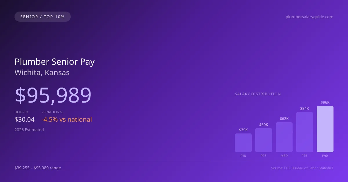 Plumber Senior Salary in Wichita, KS — 2026 est., based on 2025 BLS